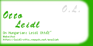 otto leidl business card